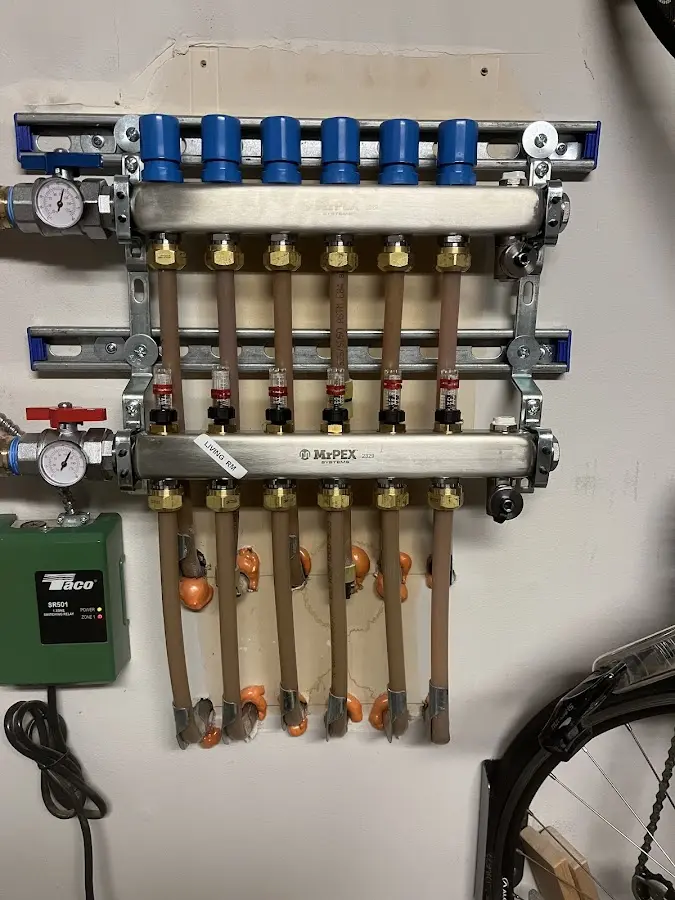 Plumber performing Gas Leak Detection at a residential property in Heyburn